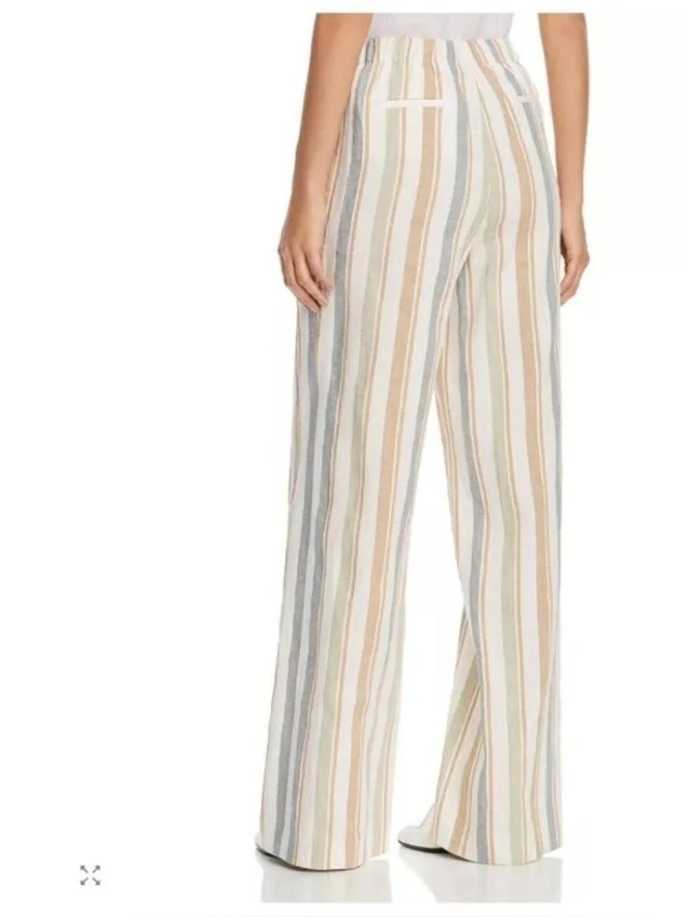 Lafayette 148 Striped wide leg linen pants